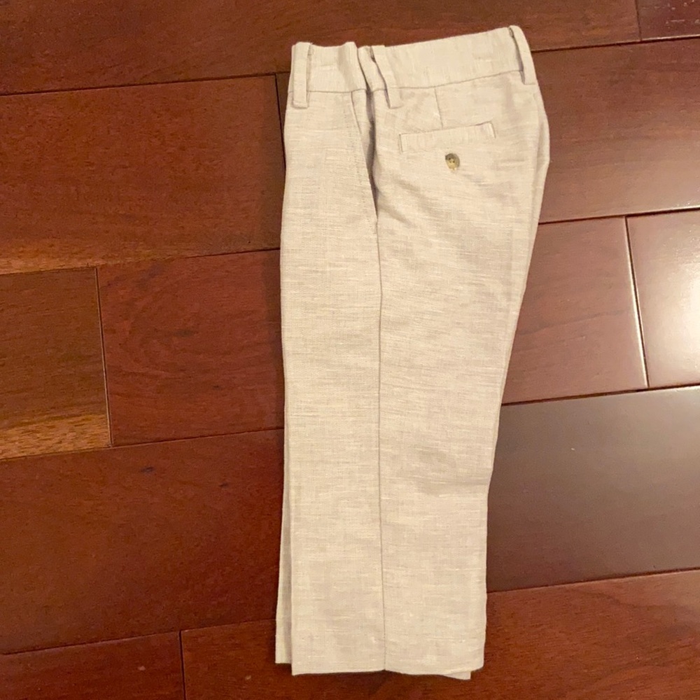 Janie and Jack boys linen pants with adjustable waist size 12 to 18 months